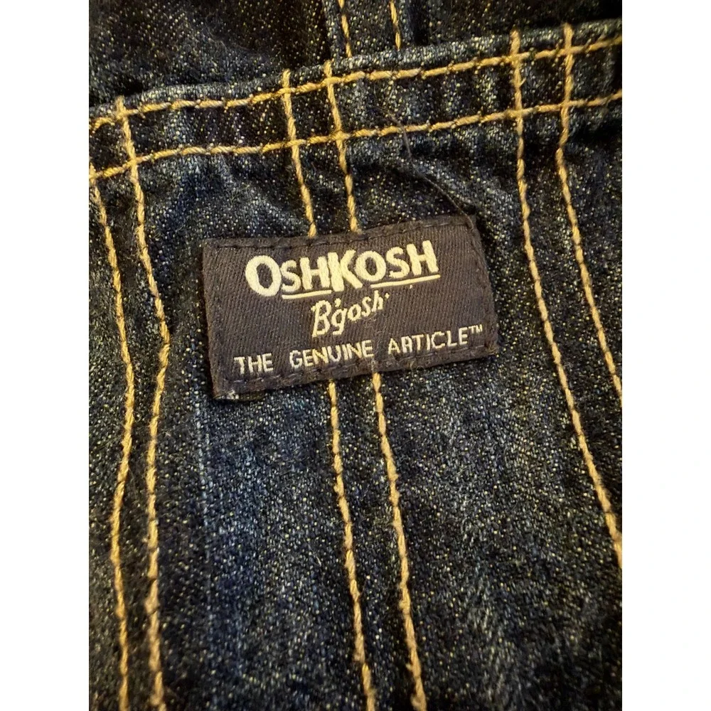 OshKosh B'Gosh Baby Toddler Kids Dark Wash Denim Shortalls Overalls 18M‎ Blue